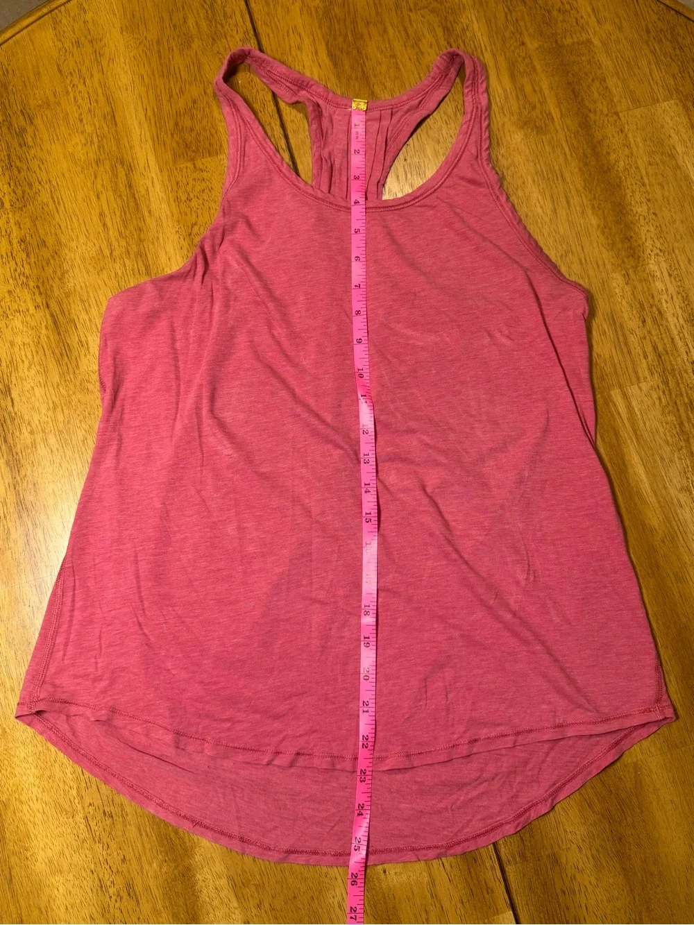 Lululemon Love Tank Pleated Pink Pima Cotton Racerback Tank
